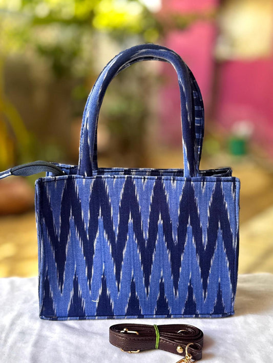 Block Printed Box Sling Bag
